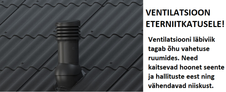 ventilatsioon eterniitkatusele merbest