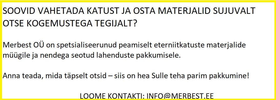WWW.MERBEST.EE – Eterniidi müük -Kampaaniahind eterniidile! Kirjuta: INFO@MERBEST.EE